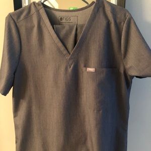 Figs Grey Catarina Scrub Top Large